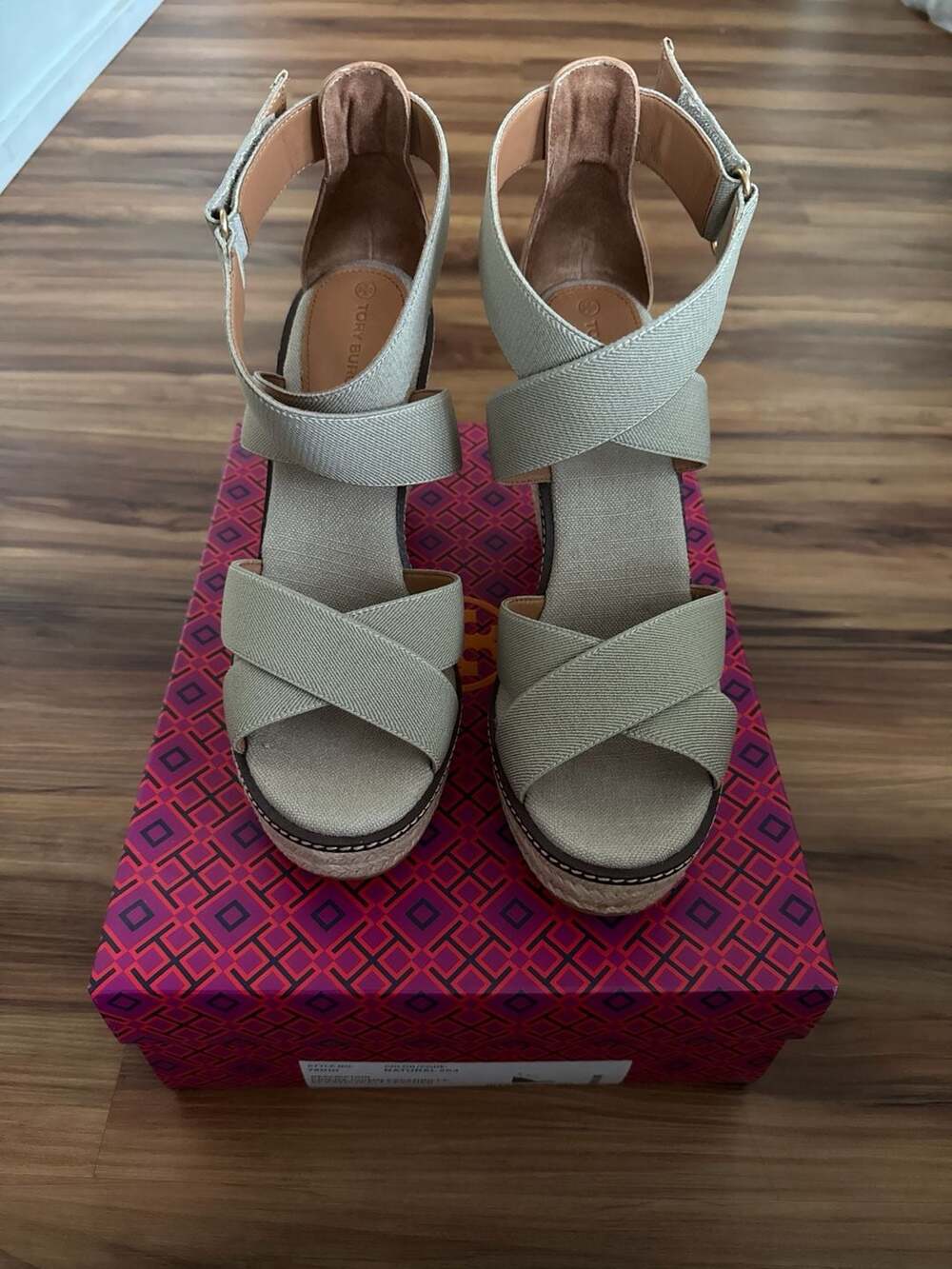 Tory Burch Frieda 100mm Espadrille Wedge Sandals in Natural